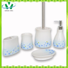2015 Heißer Verkaufs-keramischer Badezimmer-Zusatz mit blauer Sinensis-Blume
